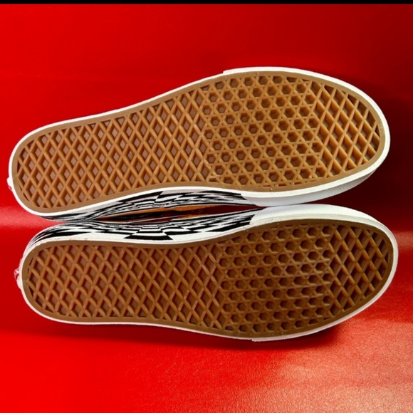 🆕 Vans | Authentic Unisex Sneakers in Sunflower Yellow & Checker Mens Size 10.5 - Picture 3 of 7